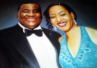 23 - Portrait Of Drnwosu And His Wife - Oil On Canvas